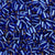 Seed Beads-3mm Bugle-020 Silver Lined Dark Sapphire-Miyuki-7 Grams