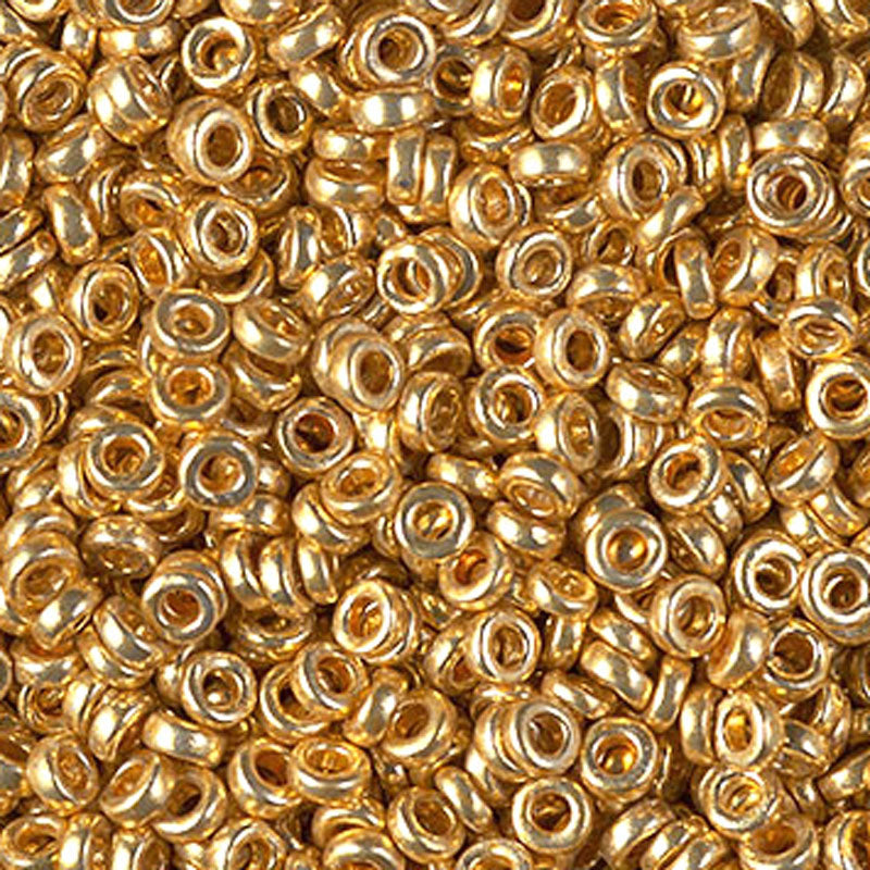 Seed Beads-3mm Spacer-4202 Duracoat Galvanized Gold-Miyuki