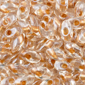 Seed Beads-4x7mm Magatama-1522 Sparkle Honey Beige Lined Crystal-Miyuki-7 Grams