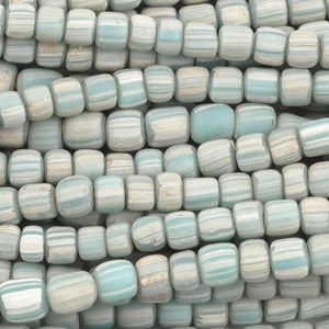 Seed Beads-5mm Handmade Glass-Indonesia-Polar Ice