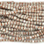 Seed Beads-5mm Handmade Glass-Indonesia-Terra Cotta White Stripe