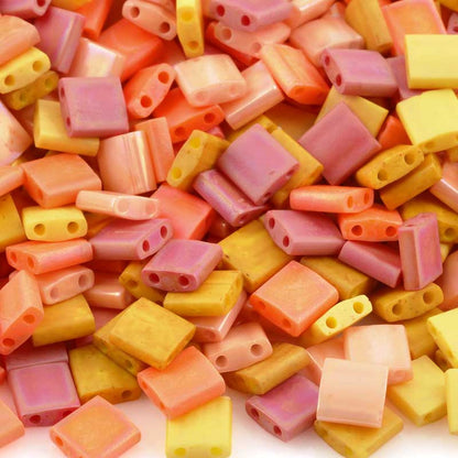 Seed Beads-5mm Tila-002 Fresh Peach Mix-Miyuki