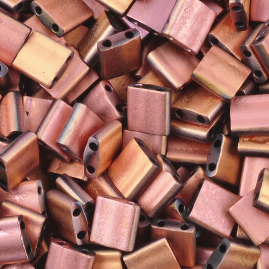 Seed Beads-5mm Tila-013 Black Capri Rose Full Matte-Miyuki