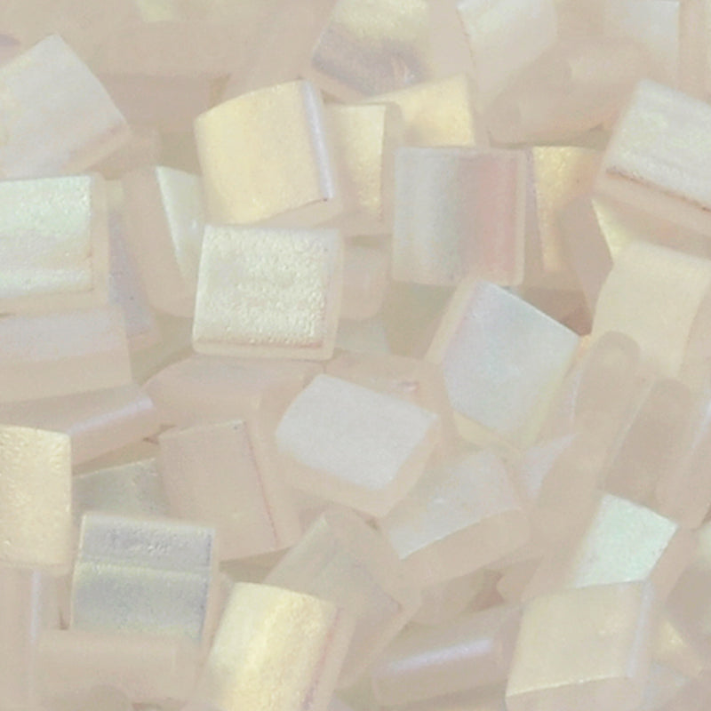 Seed Beads-5mm Tila-025 Crystal AB Full Matte-Miyuki-7 Grams