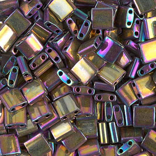 Seed Beads-5mm Tila-188 Metallic Purple Gold Iris-Miyuki