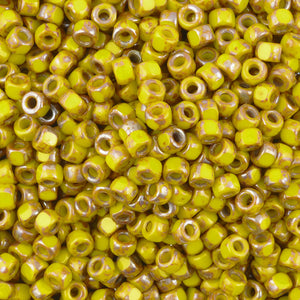 Seed Beads-6/0 Matubo-3 Cut-48 Lemon Rembrandt-Czech-16 Grams