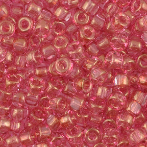 Seed Beads-6/0 Matubo-3 Cut-58 Crystal Red Luster-Czech-7 Grams