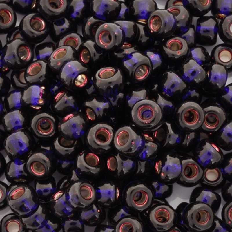 Seed Beads-6/0 Round-1426 Silver Lined Dark Purple-Miyuki-16 Grams