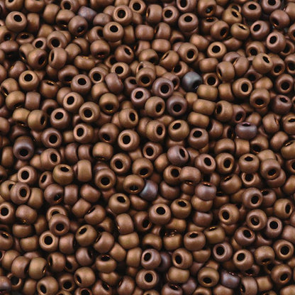 Seed Beads-15/0 Round-2005 Matte Metallic Copper Iris-Miyuki-7 Grams