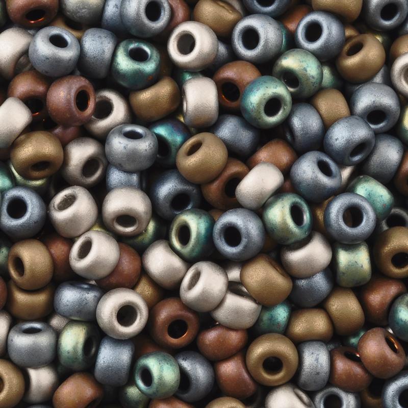 Seed Beads-15/0 Round-24 Matte Heavy Metals Mix