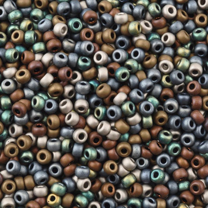 Seed Beads-11/0 Round-24 Matte Heavy Metals Mix