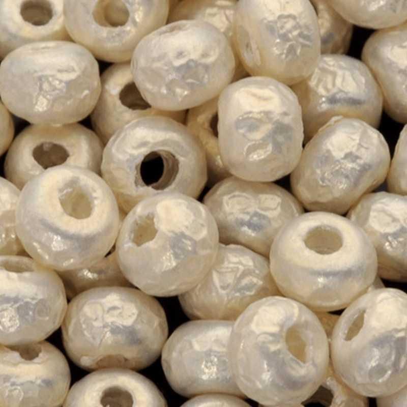 Seed Beads-6/0 Round-3951 Baroque Pearl-White-Miyuki-7 Grams