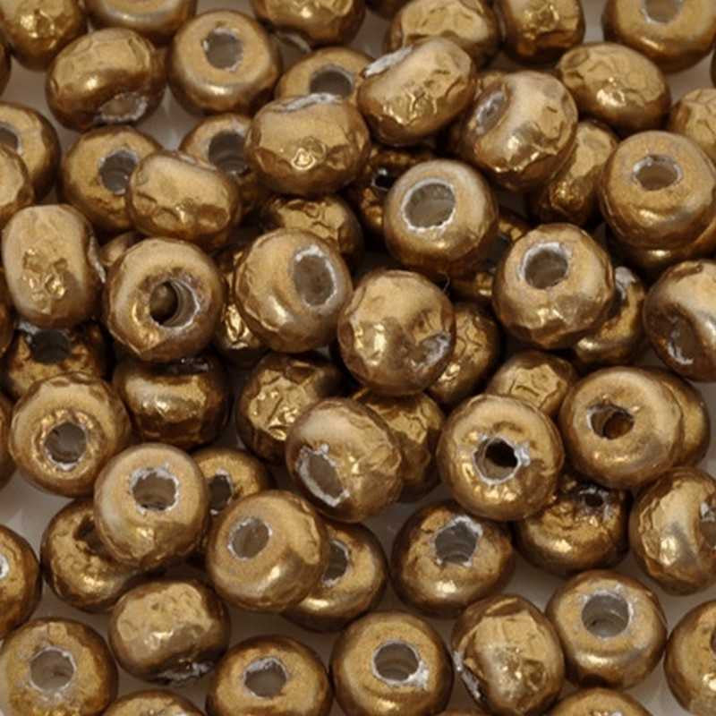 Seed Beads-6/0 Round-3955 Baroque Pearl-Antique Brass-Miyuki-7 Grams