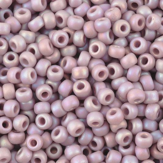 Seed Beads-6/0 Round-410FR Matte Opaque Mauve AB