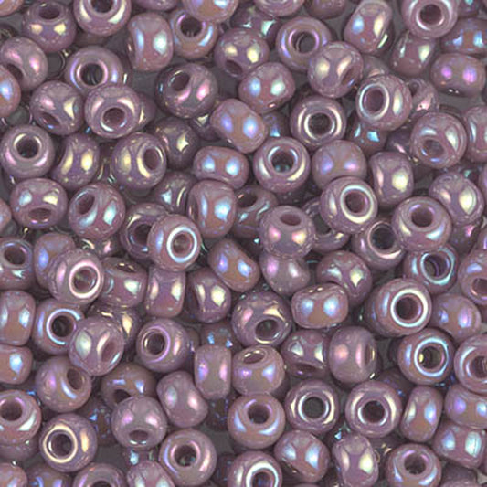 Seed Beads-6/0 Round-410R Opaque Mauve AB
