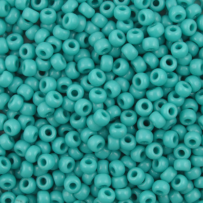 Seed Beads-6/0 Round-412 Opaque Turquoise Green-Miyuki-16 Grams