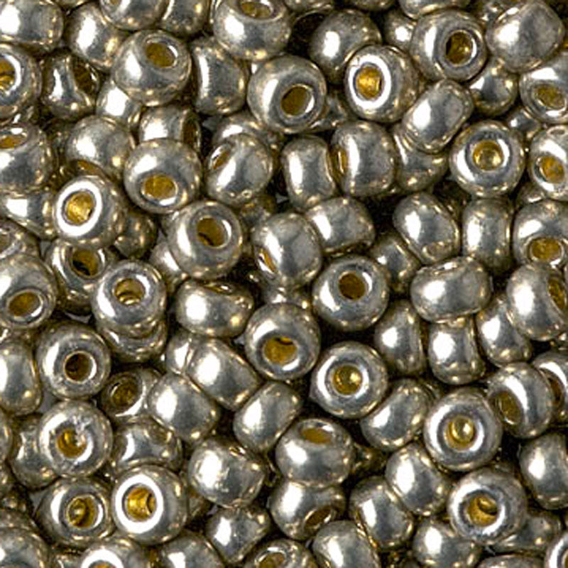Seed Beads-6/0 Round-4221 Duracoat Galvanized Light Pewter-Miyuki