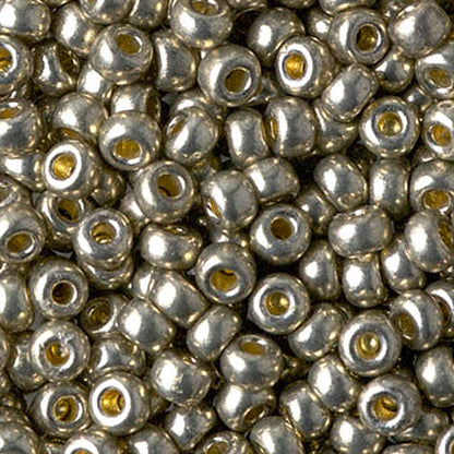 Seed Beads-6/0 Round-4221 Duracoat Galvanized Light Pewter-Miyuki