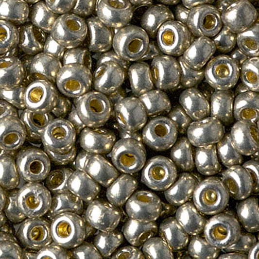 Seed Beads-6/0 Round-4221 Duracoat Galvanized Light Pewter-Miyuki