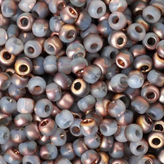 Seed Beads-6/0 Round-Y858F Hybrid Frosted Opal Apollo-Toho-16 Grams