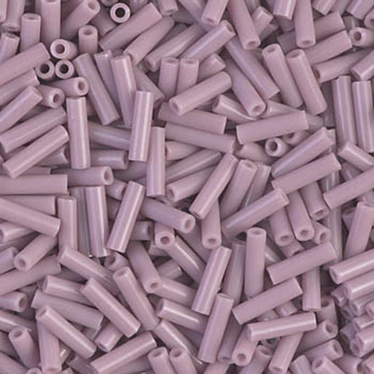 Seed Beads-6mm Bugle-410 Op Mauve-Miyuki