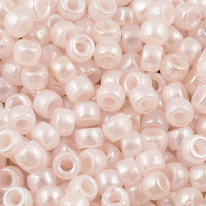 Seed Beads-7/0 Matubo-3 Luster Milky Soft Rosaline-Czech-7 Grams