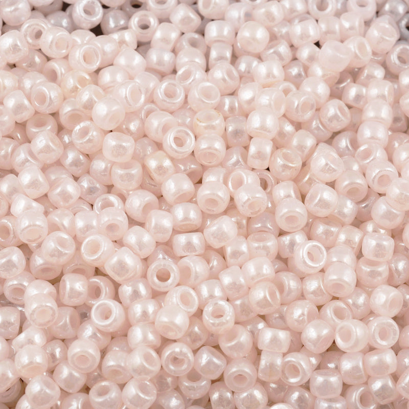 Seed Beads-7/0 Matubo-3 Luster Milky Soft Rosaline-Czech-7 Grams