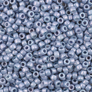 Seed Beads-7/0 Matubo-83 Chalk White Blue Luster-Czech-7 Grams