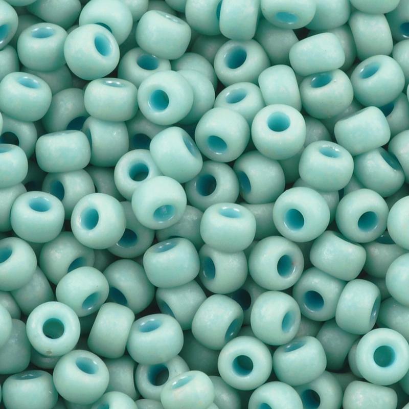 Seed Beads-6/0 Round-1251 Matte Metallic Turquoise-Miyuki