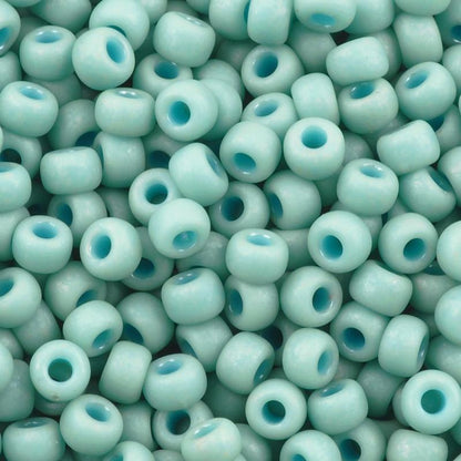 Seed Beads-6/0 Round-1251 Matte Metallic Turquoise-Miyuki