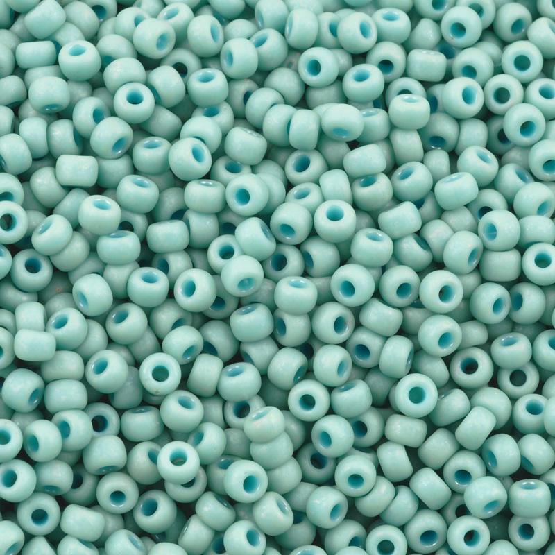 Seed Beads-6/0 Round-1251 Matte Metallic Turquoise-Miyuki