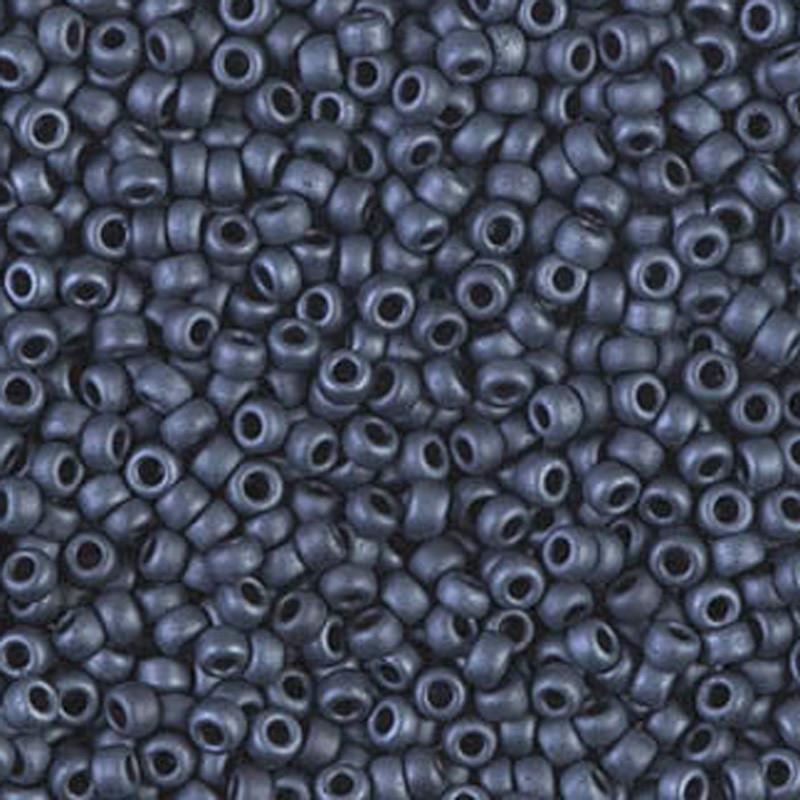 Seed Beads-8/0 Round-1254 Matte Gunmetal-Miyuki