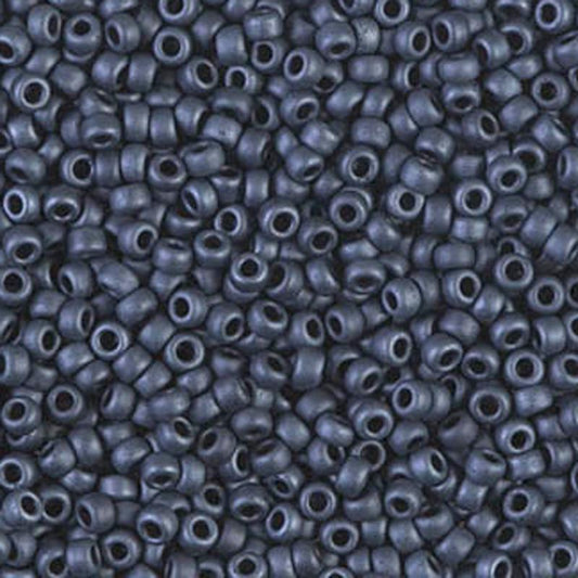 Seed Beads-8/0 Round-1254 Matte Gunmetal-Miyuki