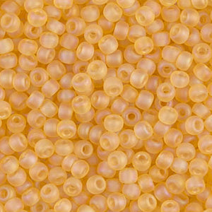 Seed Beads-15/0 Round-132FR Matte Transparent Light Topaz AB