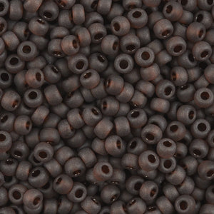 Seed Beads-8/0 Round-135F Matte Transparent Root Beer-Miyuki-16 Grams