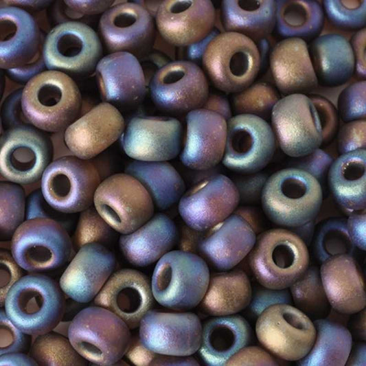 Seed Beads-Round-135FR Root Beer AB-Miyuki-16 Grams