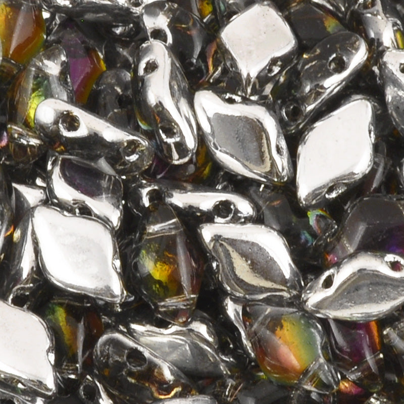 Seed Beads-8x5mm Gemduo-401 Backlit Purple Haze-Czech