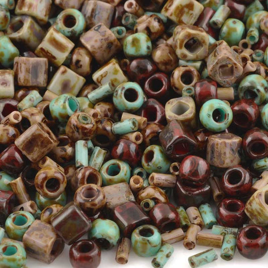 Seed Beads-Various Shapes-22 Picasso Mix