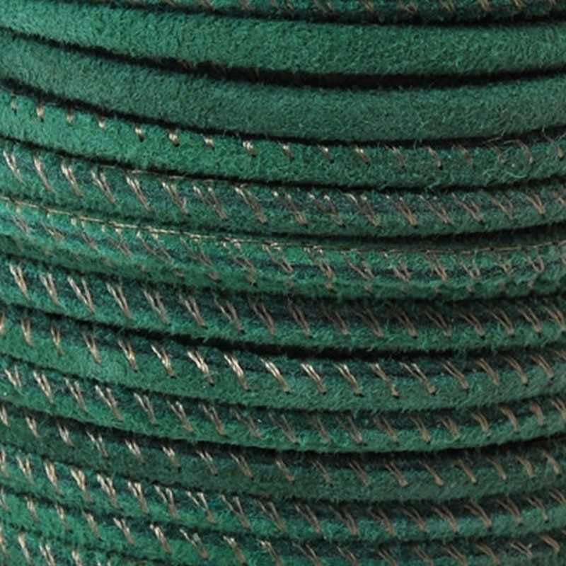 Suede Cord-2.5mm Suede Stitched Cord-Bright Green-Tamara Scott Designs