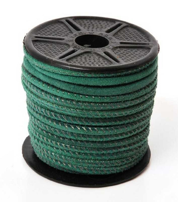 45M Faux Suede Cord, Faux Suede Lace, Pale Green, 2~2.5x1.5~2mm, about 50  Yards(45m)/Roll