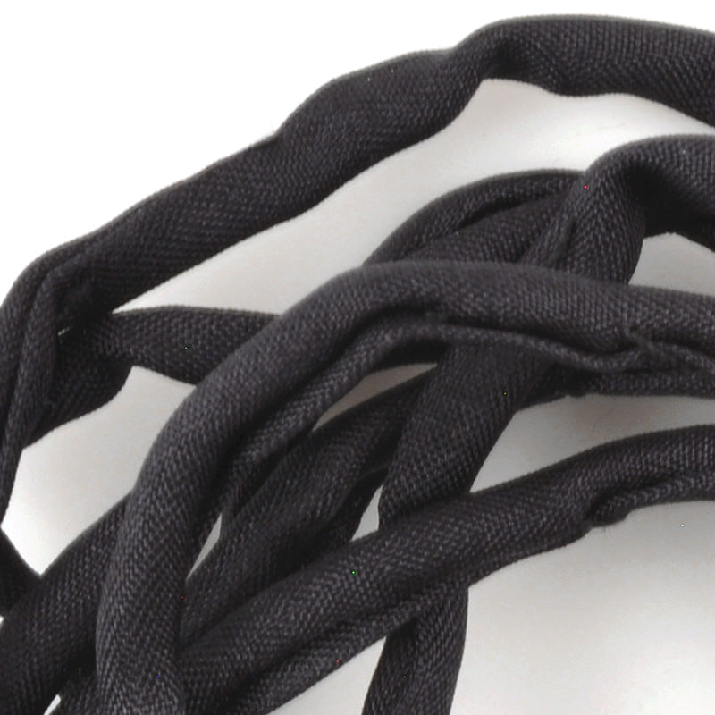 Supplies-3mm Silk Cord-Habotai Foulard-Black-1 Meter