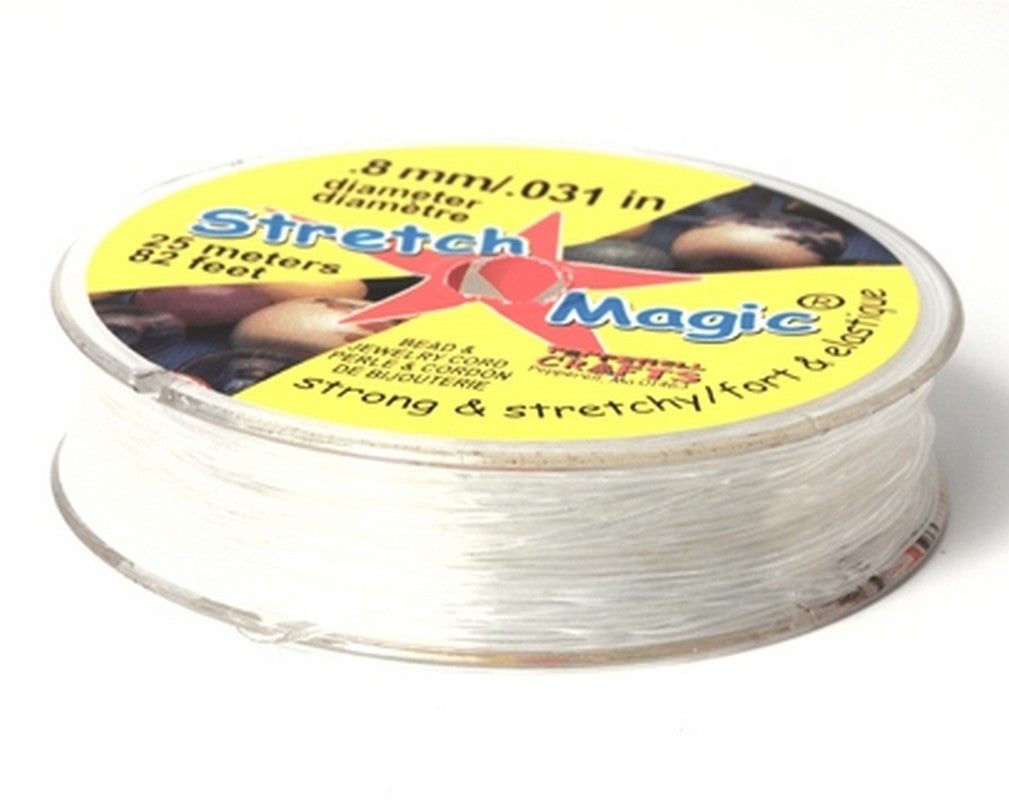Stretch Magic Clear Bead Cord .8mm Width 25 Meters