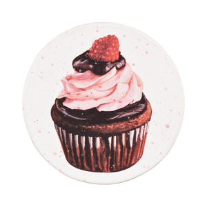 Gift Boxes-Chocolate Raspberry Cupcake-Paper Mache-Round-X-Small-Quantity 1