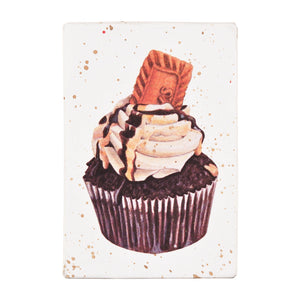 Gift Boxes-Cupcake With Biscuit and Chocolate Vanilla Top-Paper Mache-Rectangle-X-Small-Quantity 1