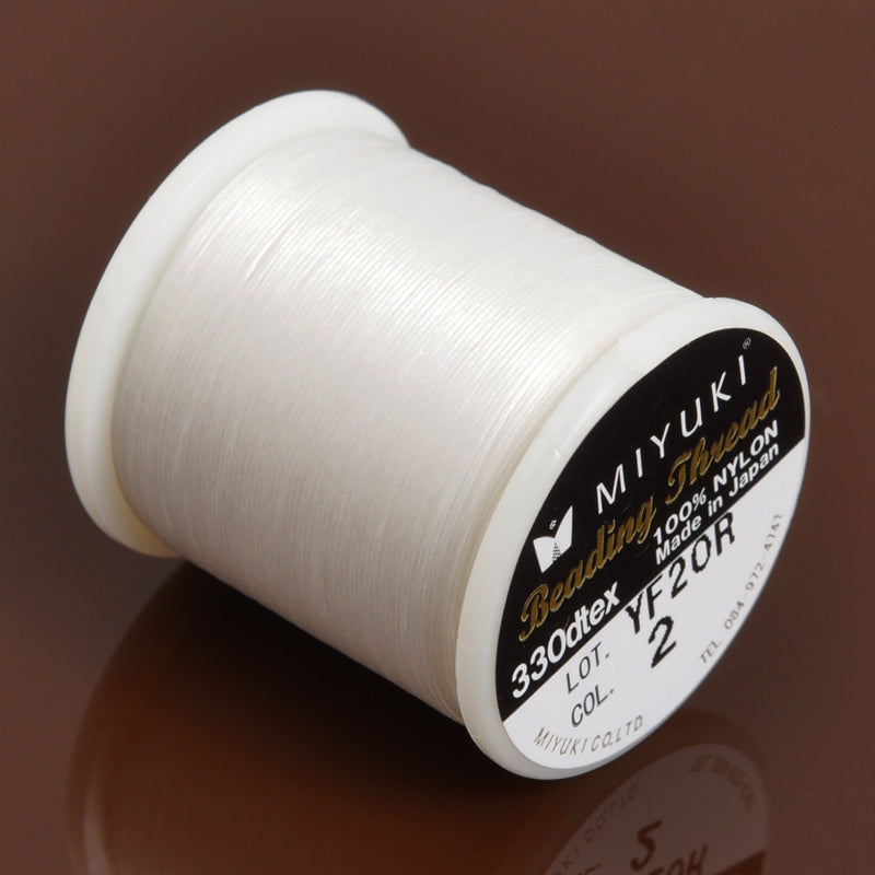 Supplies - Nylon Beading Thread - Size B - 54.6 Yards - Eggshell