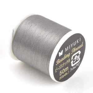 Supplies-Nylon Beading Thread-Size B-54.6 Yards-Smoke-Miyuki-Quantity 1
