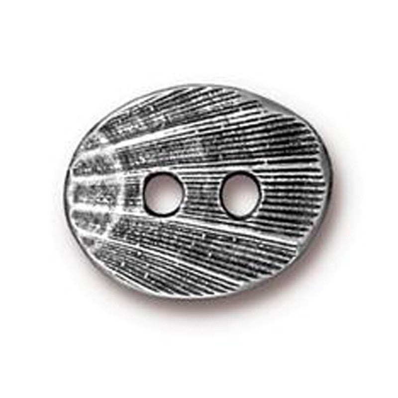 TierraCast-Button-16mm Pewter Shell-Oval