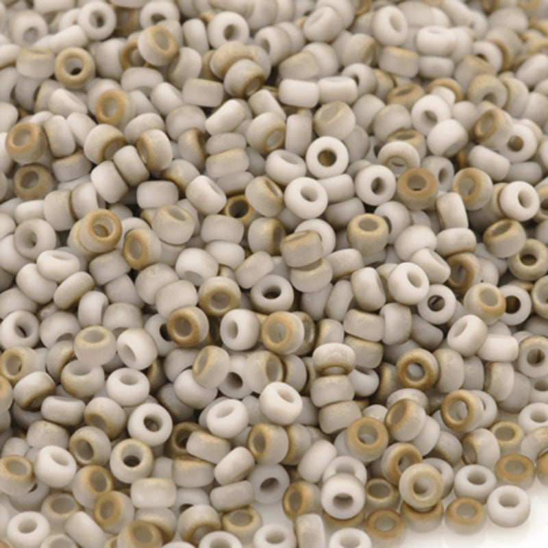 Seed Beads-11/0 Round-402F White Opaque Matte Valentinite-Miyuki-16 Grams