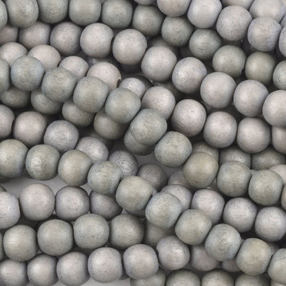 Wood Beads-12mm Round-Dove Grey