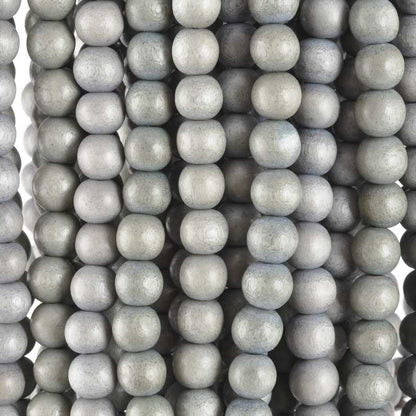 Wood Beads-12mm Round-Dove Grey
